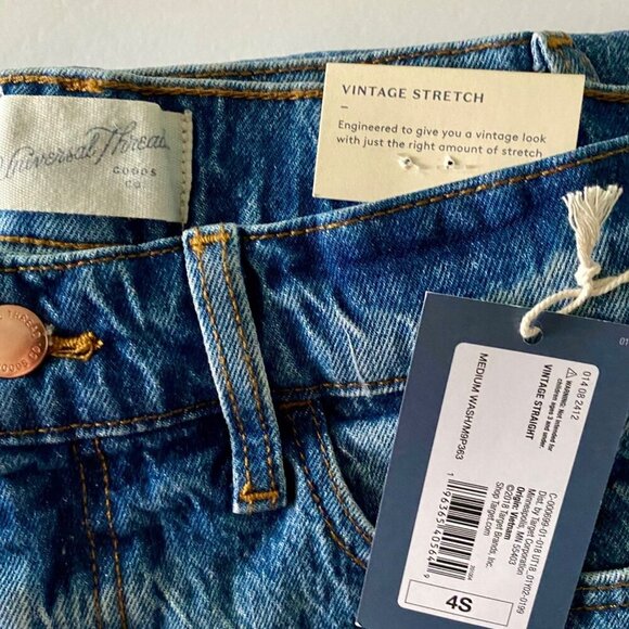Universal Thread Vintage Stretch High-Rise Denim Jeans Womens 4 Short NEW NWT - Picture 6 of 12